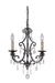 Craftmade - 38923-MBK - Three Light Chandelier - Bentley - Matte Black