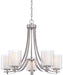 Minka-Lavery - 4105-84 - Five Light Chandelier - Parsons Studio - Brushed Nickel