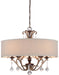 Minka-Lavery - 4355-593 - Five Light Pendant - Gwendolyn Place - Dark Rubbed Sienna With Aged Silver