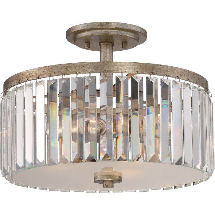 Quoizel - MIR1715VG - Three Light Semi-Flush Mount - Mirage - Vintage Gold