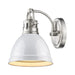 Golden - 3602-BA1 PW-WH - One Light Bath Vanity - Duncan PW - Pewter