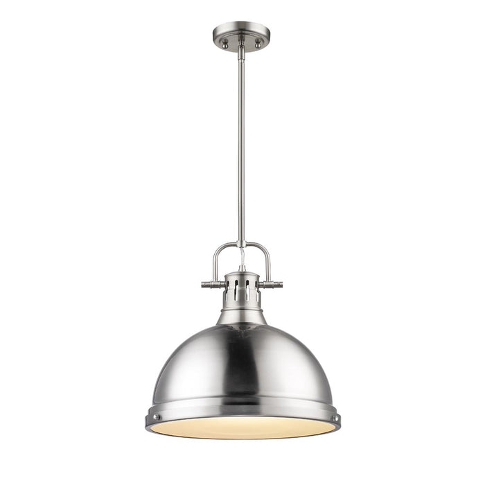 Golden - 3604-L PW-PW - One Light Pendant - Duncan PW - Pewter