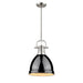 Golden - 3604-S PW-BK - One Light Pendant - Duncan PW - Pewter