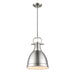 Golden - 3604-S PW-PW - One Light Pendant - Duncan PW - Pewter