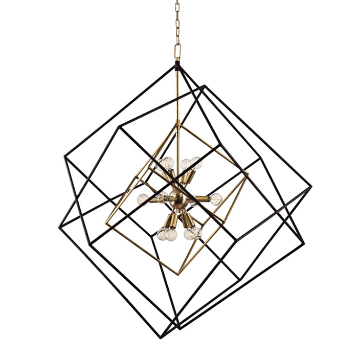 Hudson Valley - 1234-AGB - 12 Light Pendant - Roundout - Aged Brass