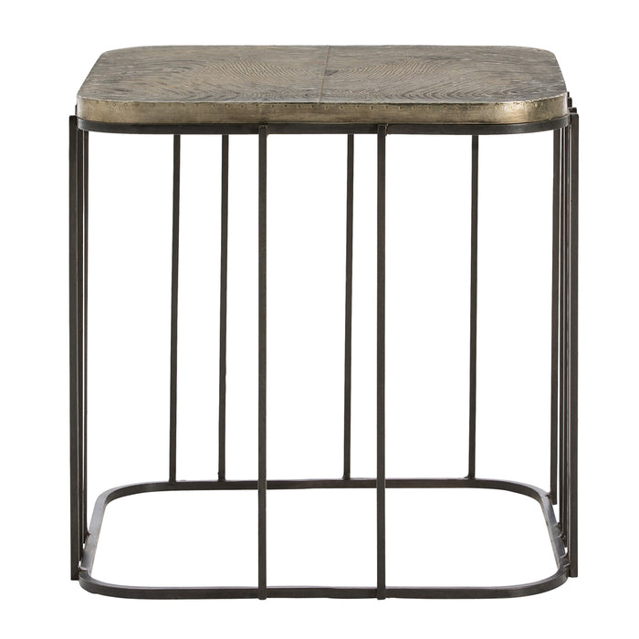 Arteriors - 2118 - Side Table - Tatum - Antique Silver/Natural Iron