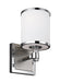 Generation Lighting. - VS23301SN/CH - One Light Wall Sconce - Prospect Park - Satin Nickel / Chrome