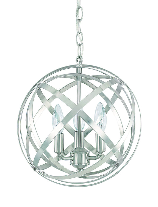 Capital Lighting - 4233BN - Three Light Pendant - Axis - Brushed Nickel