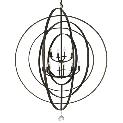 Crystorama - 590-EB - 12 Light Chandelier - Luna - English Bronze