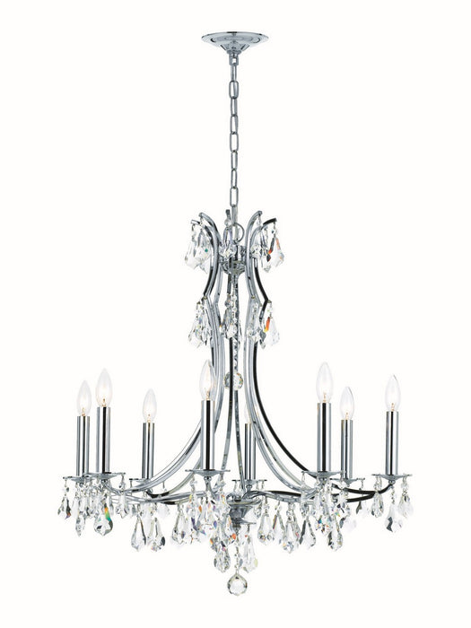 Crystorama - 5938-CH-CL-MWP - Eight Light Chandelier - Cedar - Polished Chrome