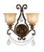 Crystorama - 7502-BU-CL-S - Two Light Wall Sconce - Norwalk - Bronze Umber
