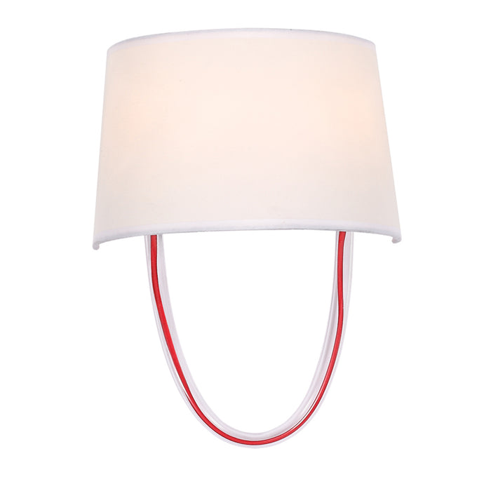 Crystorama - 9902-RD-CL - Two Light Wall Sconce - Stella - Polished Chrome / Red Cord
