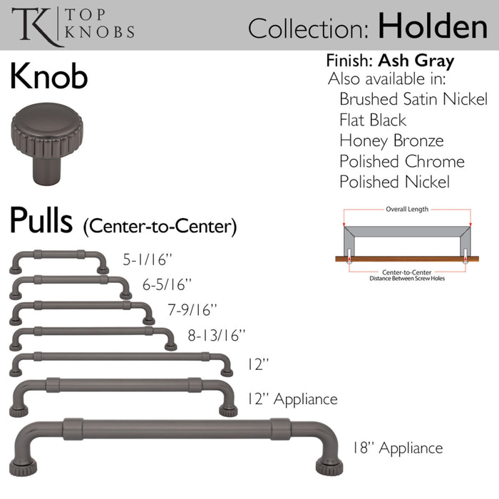 Top Knobs Holden 6 5/16" Center to Center Bar Pull