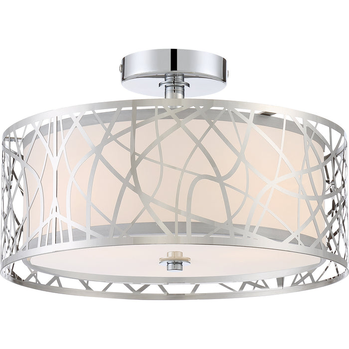 Quoizel - PCAE1715C - Three Light Semi-Flush Mount - Abode - Polished Chrome