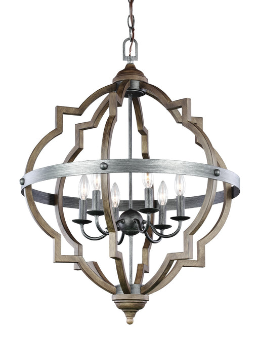 Generation Lighting. - 5124906-846 - Six Light Hall / Foyer Pendant - Socorro - Stardust