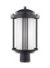 Generation Lighting. - 8247901-12 - One Light Outdoor Post Lantern - Crowell - Black