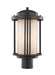Generation Lighting. - 8247901-71 - One Light Outdoor Post Lantern - Crowell - Antique Bronze