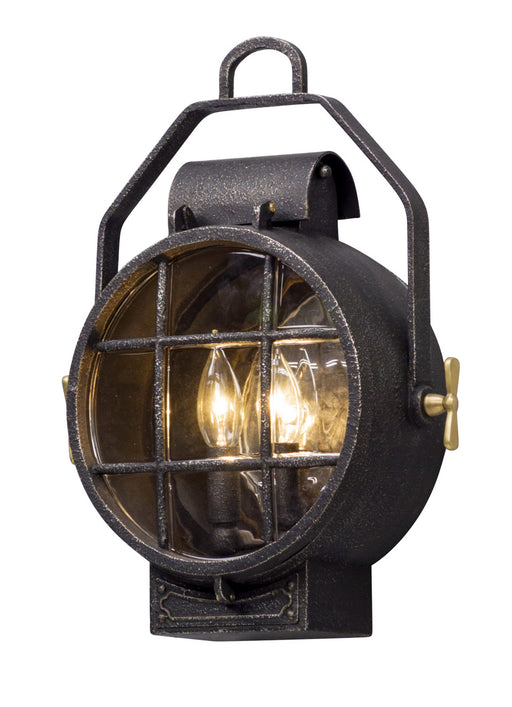 Troy Lighting - B5031-APW - Two Light Wall Lantern - Point Lookout - Aged Silver W Pol Brass