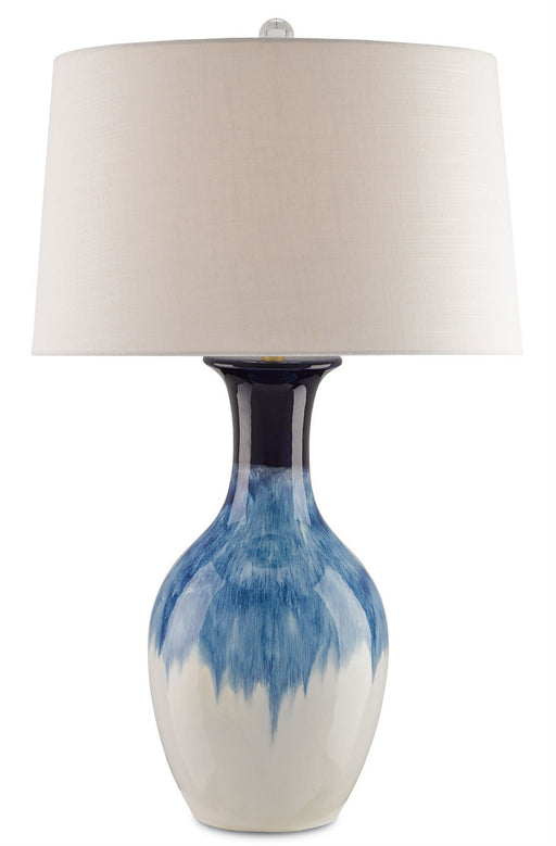 Currey and Company - 6226 - One Light Table Lamp - Fete - Cobalt/White