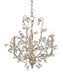 Currey and Company - 9974 - Three Light Chandelier - Crystal - Silver Granello