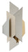 Corbett Lighting - 207-11-SS/WSL/GL - One Light Wall Sconce - Modernist - Pol Ss W Silver/Gold Leaf