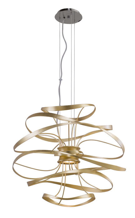 Corbett Lighting - 216-42-GL/SS - LED Chandelier - Calligraphy - Gold Leaf W Polished Stainless