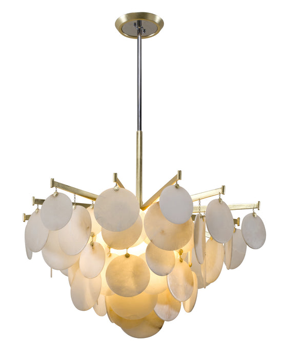 Corbett Lighting - 228-44-GL/SS - One Light Chandelier - Serenity - Gold Leaf