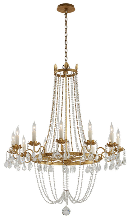 Troy Lighting - F5367-VGL - 12 Light Chandelier - Viola - Distressed Gold Leaf