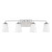 Capital Lighting - 114141BN-331 - Four Light Vanity - Braylon - Brushed Nickel