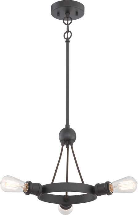Nuvo Lighting - 60-5723 - Three Light Semi Flush Mount - Paxton - Aged Bronze
