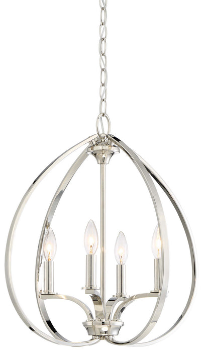 Minka-Lavery - 4984-613 - Four Light Pendant - Tilbury - Polished Nickel