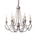 Terracotta Designs - H6101-6 - Six Light Chandelier - Agiola - Grey