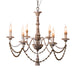 Terracotta Designs - H6104-6 - Six Light Chandelier - Enria - Washed White