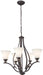 Minka-Lavery - 3285-589 - Five Light Chandelier - Shadowglen - Lathan Bronze With Gold Highli