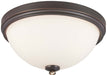 Minka-Lavery - 3288-589 - Three Light Flush Mount - Shadowglen - Lathan Bronze With Gold Highli