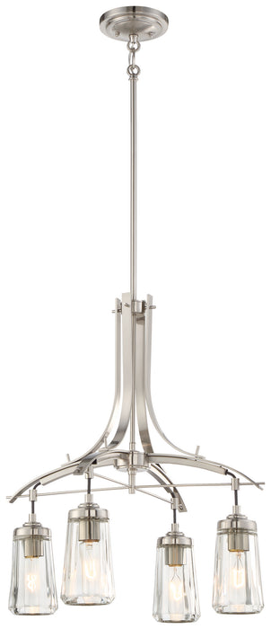 Minka-Lavery - 3304-84 - Four Light Chandelier - Poleis - Brushed Nickel