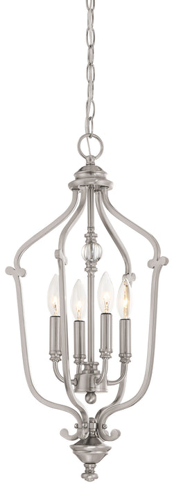 Minka-Lavery - 3331-84 - Four Light Foyer Pendant - Savannah Row - Brushed Nickel