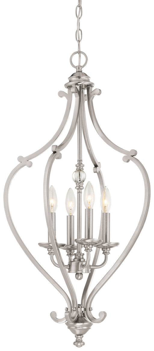 Minka-Lavery - 3333-84 - Four Light Chandelier - Savannah Row - Brushed Nickel