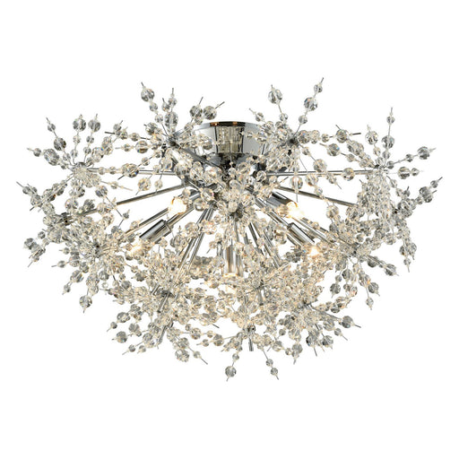 ELK Home - 11891/6 - Six Light Semi Flush Mount - Snowburst - Polished Chrome