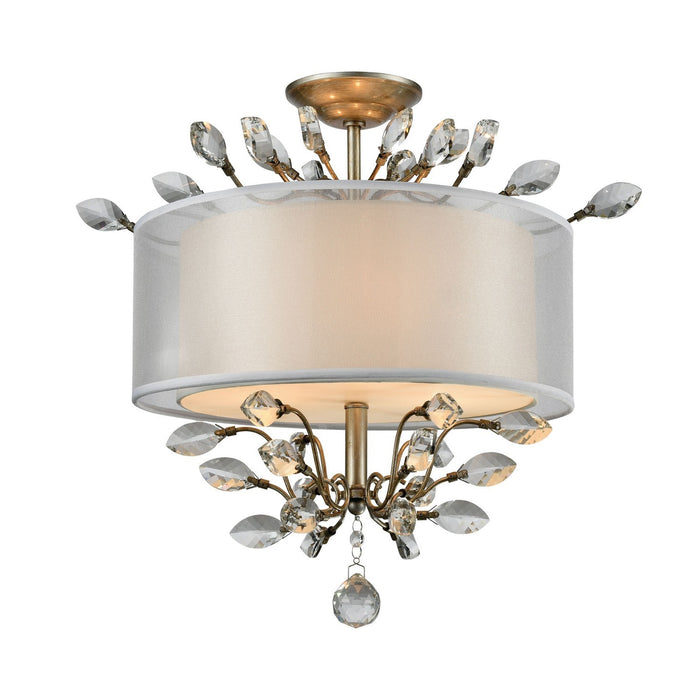 ELK Home - 16281/3 - Three Light Semi Flush Mount - Asbury - Aged Silver