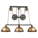 ELK Home - 65152/3 - Three Light Linear Chandelier - Torque - Vintage Rust