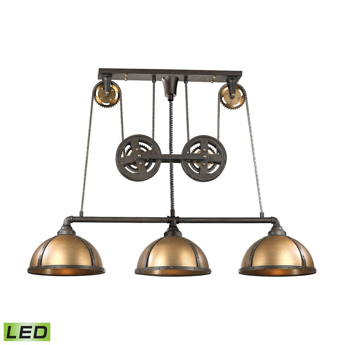 ELK Home - 65152/3-LED - LED Linear Chandelier - Torque - Vintage Rust