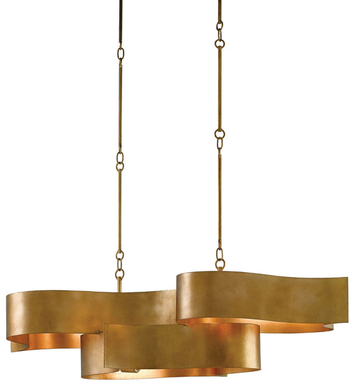 Currey and Company - 9000-0046 - Six Light Chandelier - Grand - Antique Gold Leaf