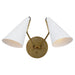 Visual Comfort Signature - ARN 2059HAB-WHT - Two Light Wall Sconce - Clemente - Hand-Rubbed Antique Brass