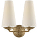 Visual Comfort Signature - ARN 2202GP-L - Two Light Wall Sconce - Fontaine - Gilded Plaster