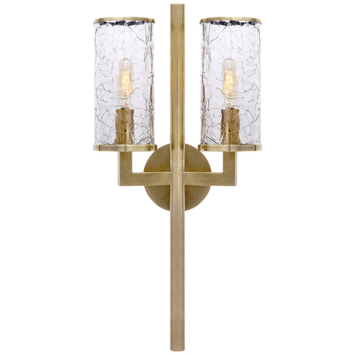 Visual Comfort Signature - KW 2201AB-CRG - Two Light Wall Sconce - Liaison - Antique-Burnished Brass