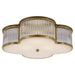 Visual Comfort Signature - AH 4015NB/CG-FG - Three Light Flush Mount - Basil - Natural Brass with Clear Glass