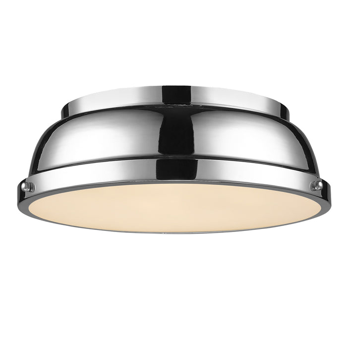 Golden - 3602-14 CH-CH - Two Light Flush Mount - Duncan CH - Chrome