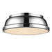 Golden - 3602-14 CH-CH - Two Light Flush Mount - Duncan CH - Chrome