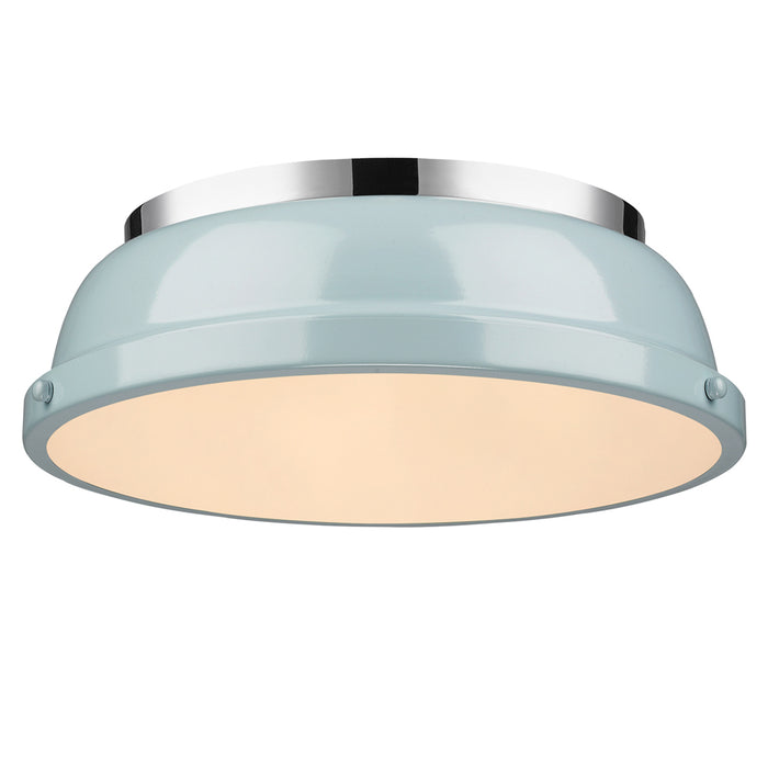 Golden - 3602-14 CH-SF - Two Light Flush Mount - Duncan CH - Chrome